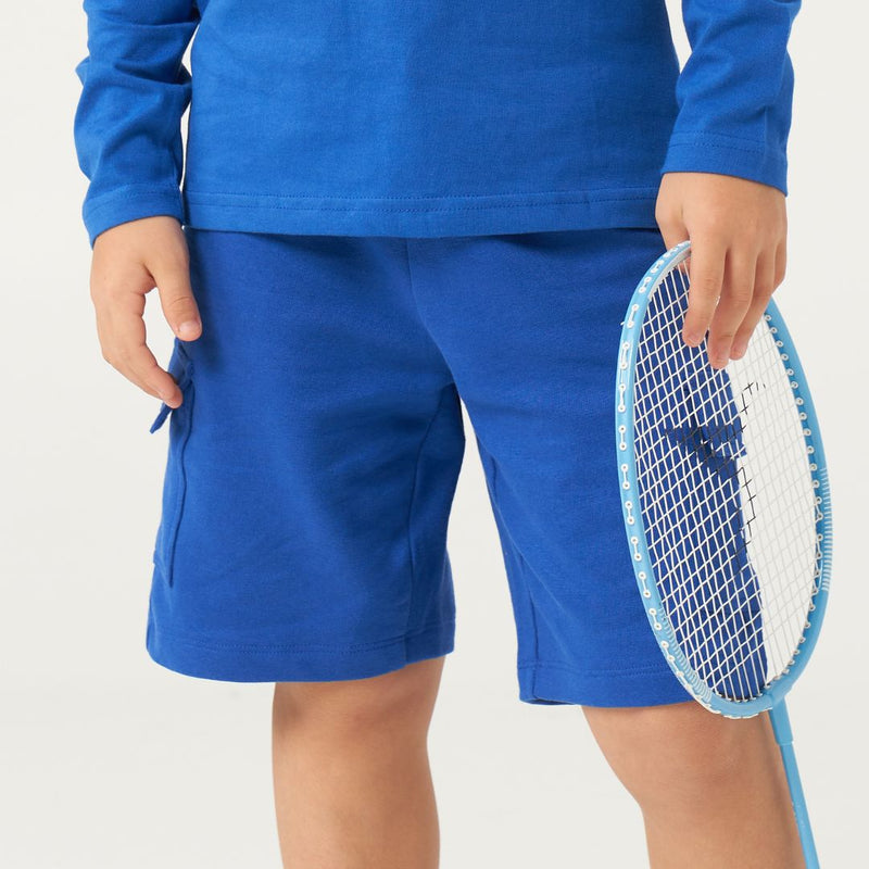 Blue Knit Shorts