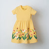Peach Applique Dress