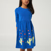 Blue Applique Dress