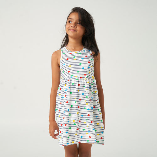 Printed Polka Dress