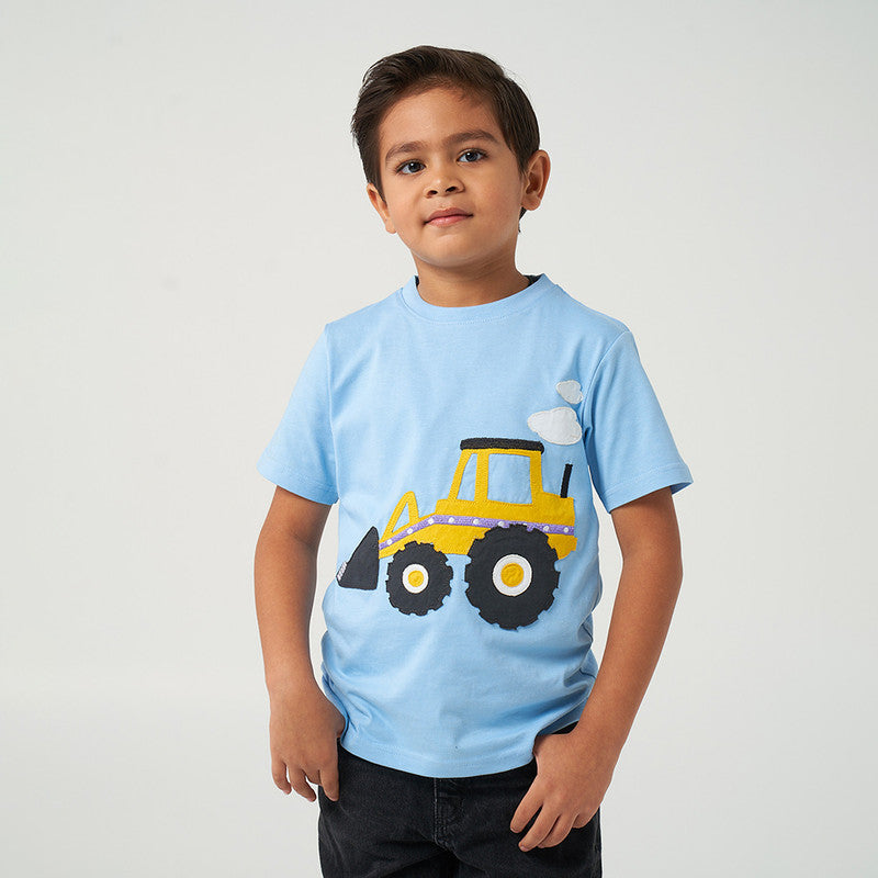 Blue Builder Applique Tshirt