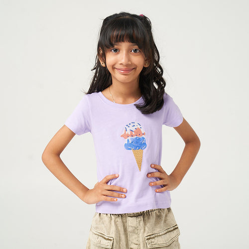 Ice Cream Embroidered Tshirt