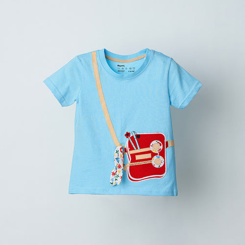 Blue Bag Applique Tshirt - alt view