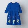 Blue Applique Dress
