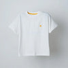 White Logo Embroidery Tshirt