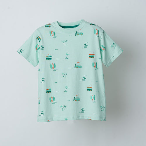 Mint Printed Tshirt - alt view