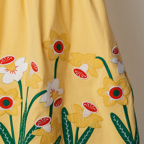 Peach Applique Dress - alt view