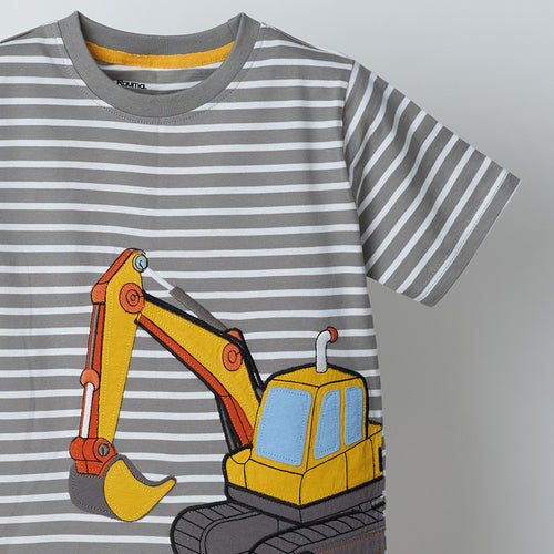 Striped Applique Tshirt - alt view