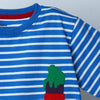 Blue Striper Applique Tshirt