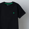 Black Logo Embroidery Tshirt