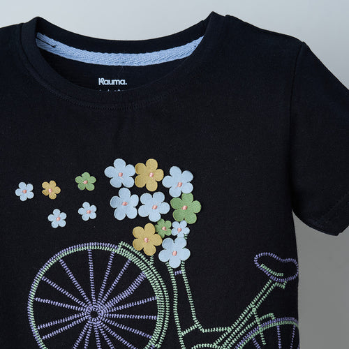 Bicycle Embroidery Tshirt