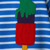 Blue Striper Applique Tshirt