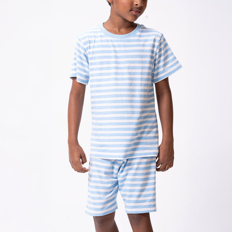 Blue Striped Bamboo Co-ords