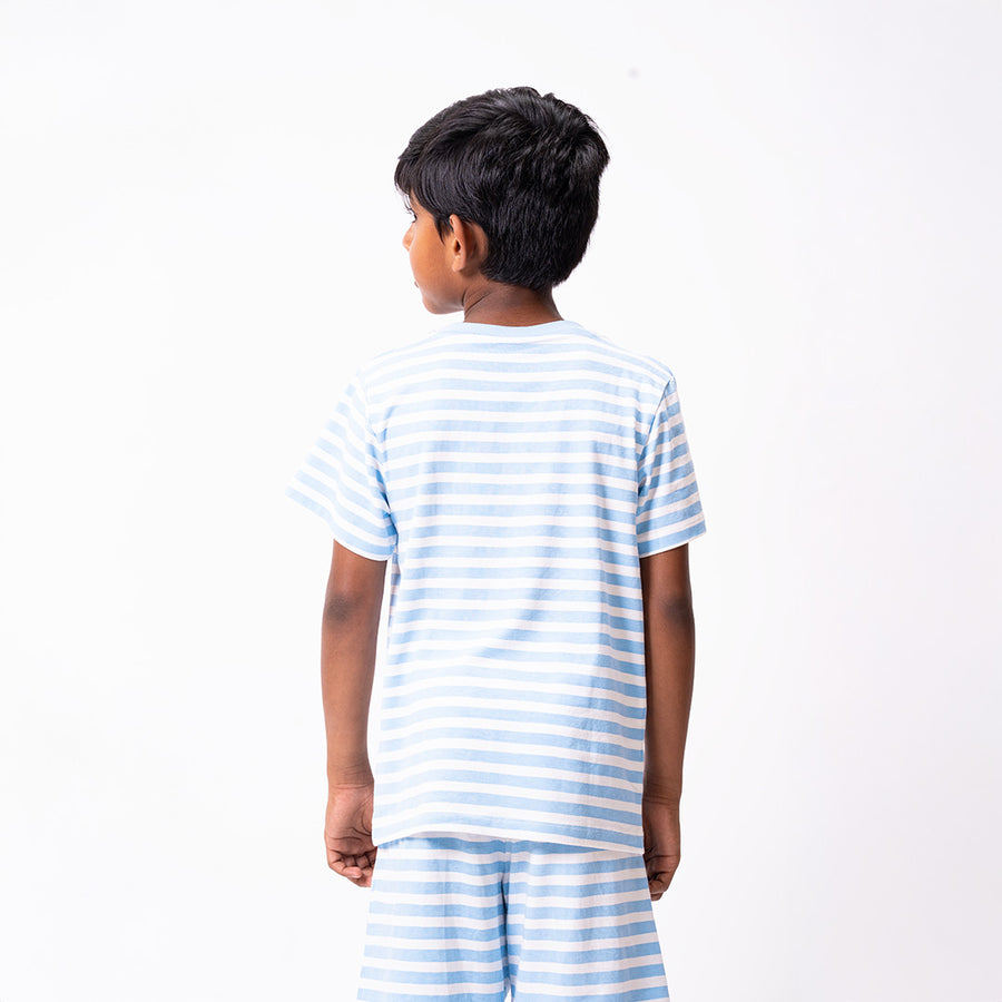 Blue Striped Bamboo Co-ords