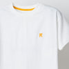 White Logo Embroidery Tshirt