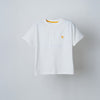 White T-shirt & Rust Shorts Set