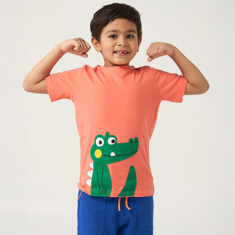 Peach Applique Tshirt