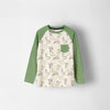 Raglan Dino Printed Tshirt