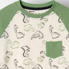 Raglan Dino Printed Tshirt