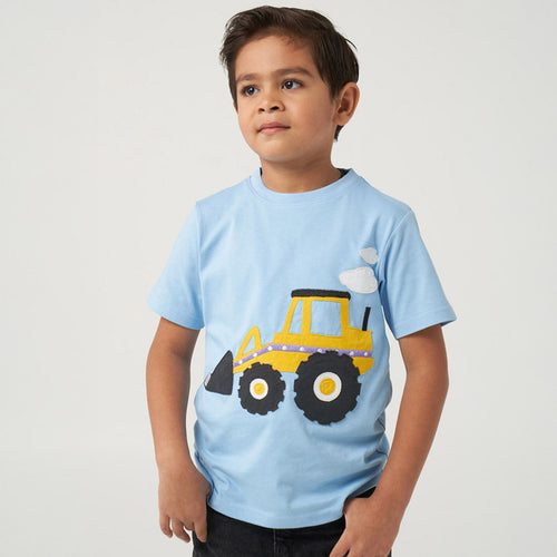 Blue Builder Applique Tshirt