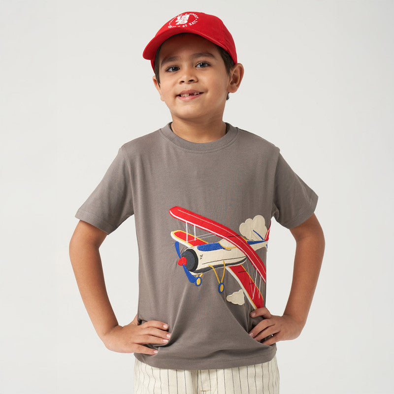 Grey Applique Tshirt