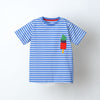 Blue Striper Applique Tshirt