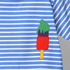 Blue Striper Applique Tshirt
