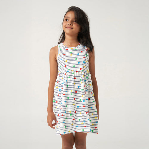 Printed Polka Dress