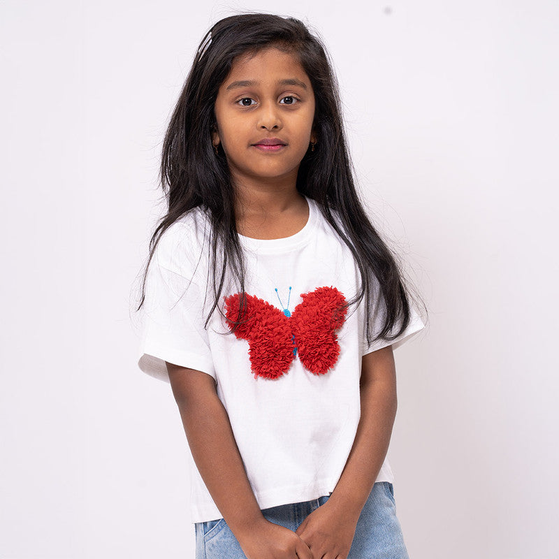 Butterfly Embroidered Tshirt
