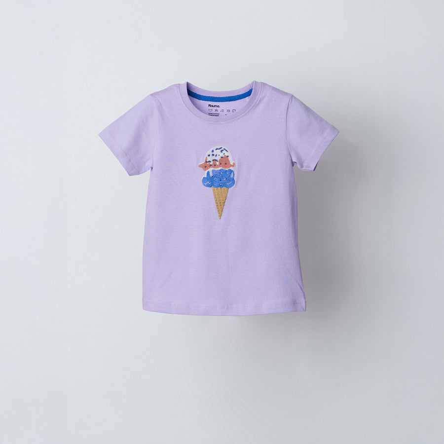 Girls Ice Cream T-shirt & White Shorts Set