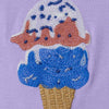 Girls Ice Cream T-shirt & White Shorts Set