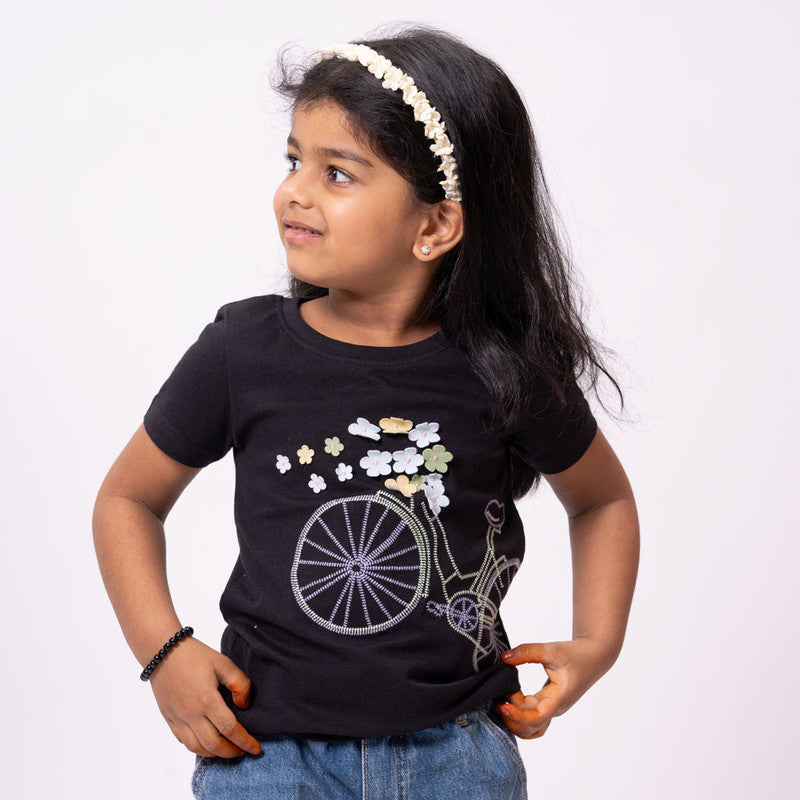Bicycle Embroidery Tshirt