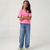 Pink Logo Embroidered Tshirt
