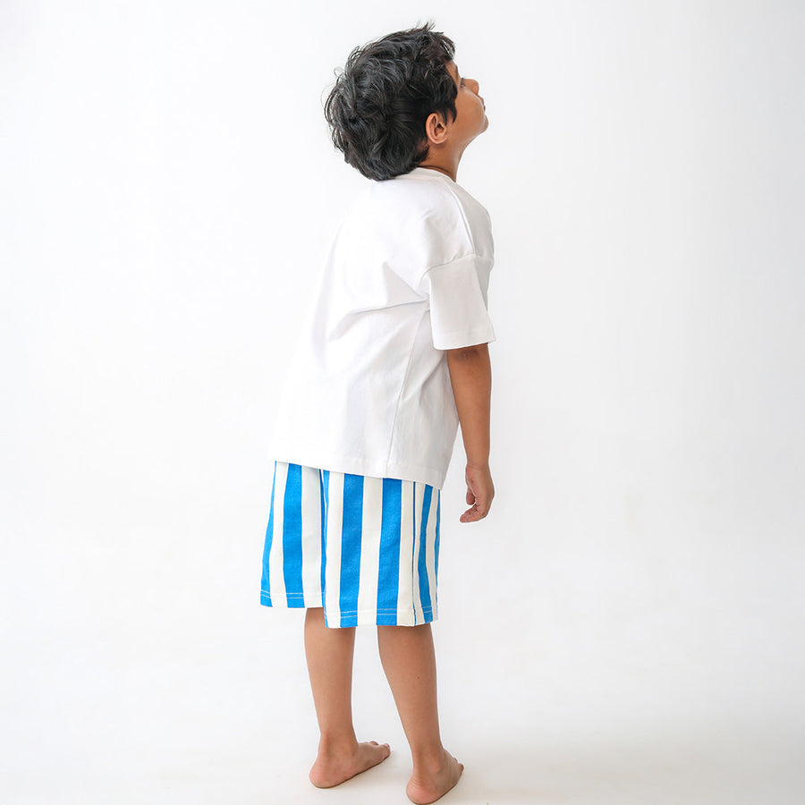 White Stripe Shorts