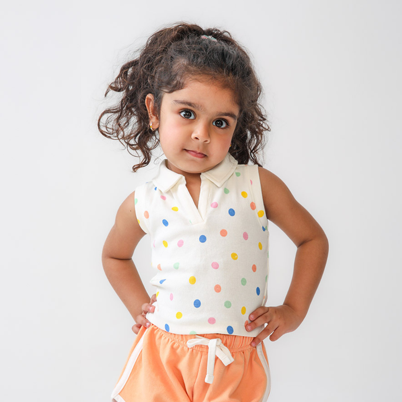 Polka Dot Polo Tank