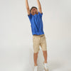 Blue Back Graphic T-shirt & Blue Shorts Set