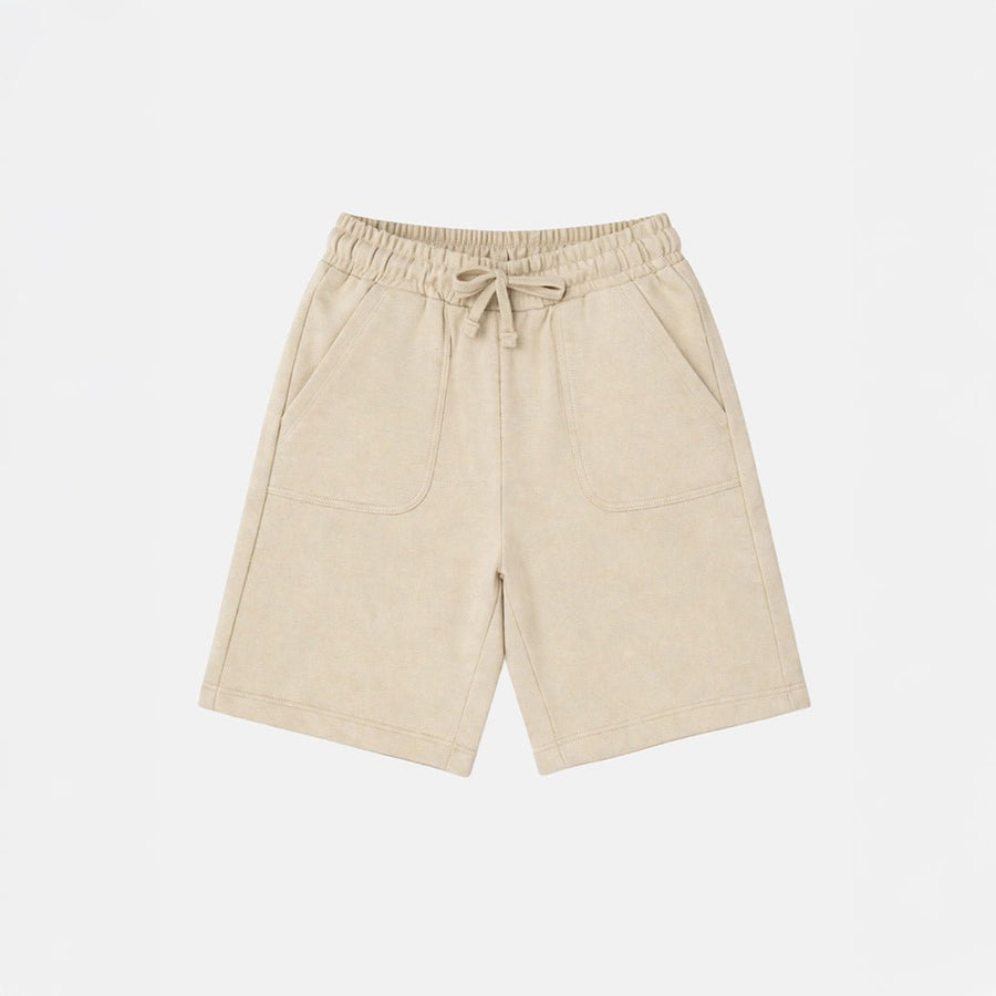 Beige Knit Shorts
