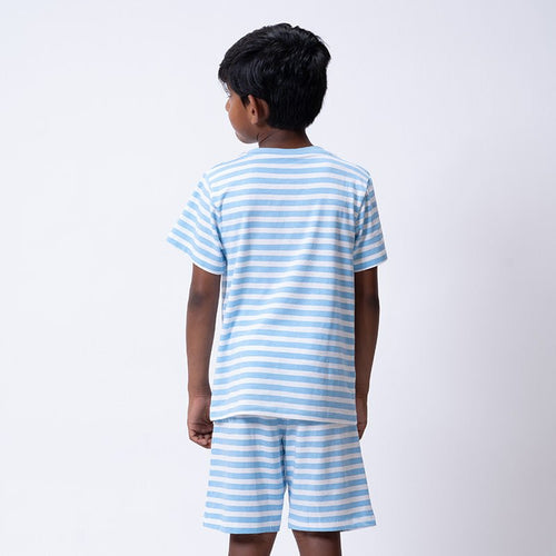 Blue Striped Bamboo Co-ords
