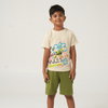 Boys Graffiti T-shirt & Olive Shorts Set