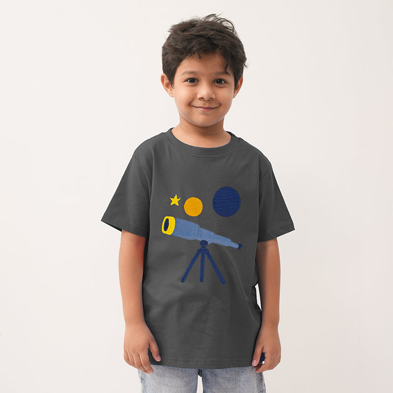 Telescope Applique Dark Grey Tshirt