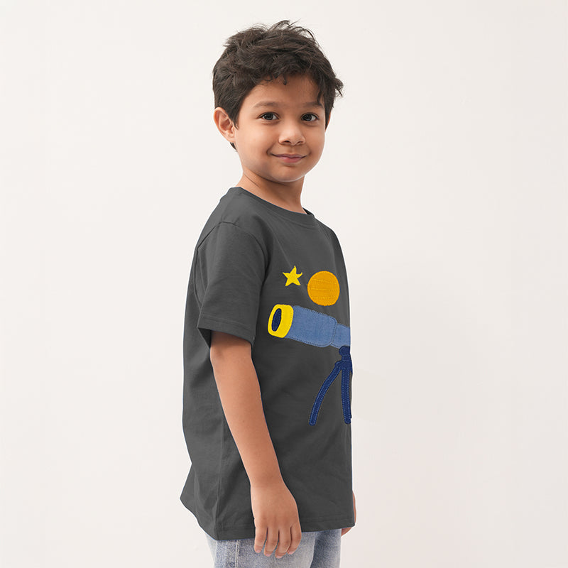 Telescope Applique Dark Grey Tshirt