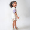 Colorblock T-shirt & All Over Print Shorts Set