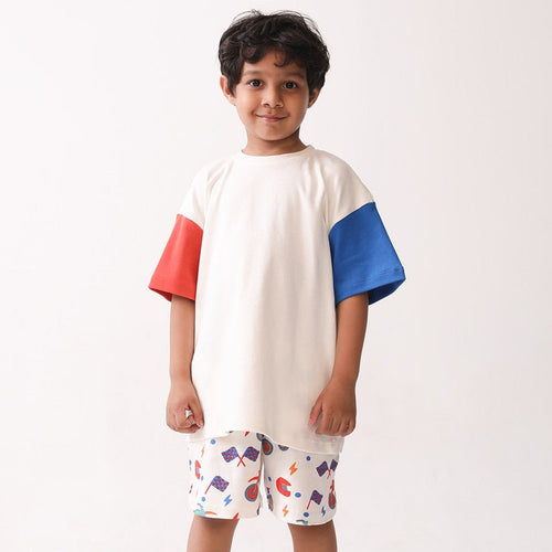 Colorblock White Tshirt