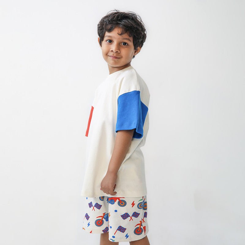 Colorblock White Tshirt