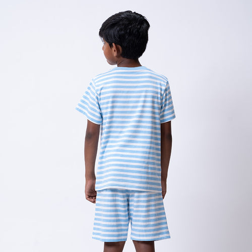 Blue Striped Bamboo Co-ords