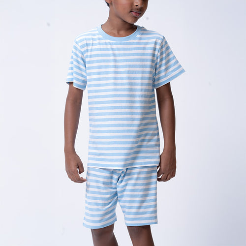 Blue Striped Bamboo Co-ords