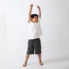Doodle Print T-shirt & Grey Shorts Set