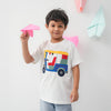 Color pop Applique White T-shirt