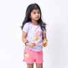 Girls Bunny Embroidered T-shirt & Pink Shorts Set