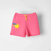 Girls Ice-cream Embroidery T-shirt & Pink Shorts Set